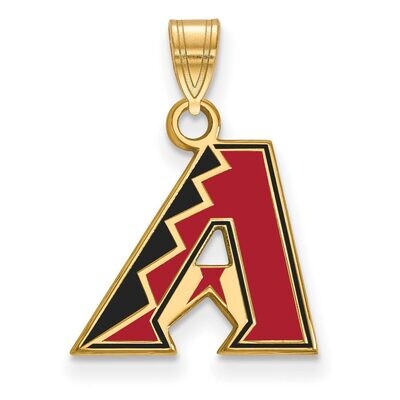 Arizona Diamondbacks Small Enamel Pendant Gold-plated Silver GP009DIA, MPN: GP009DIA, 886774909011