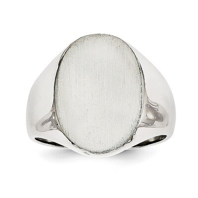 Signet Ring 14k White Gold RS545, MPN: RS545, 883957443119