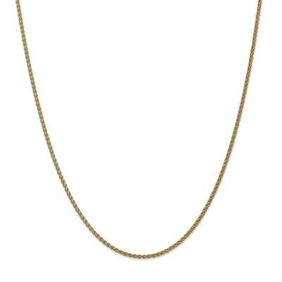 1mm Spiga with Spring Ring Clasp Chain 22 Inch 14k Gold PEN259-22, MPN: PEN259-22, 883957170855