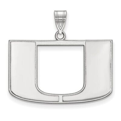 University of Miami Large Pendant 14k White Gold 4W004UMF, MPN: 4W004UMF, 886774831381