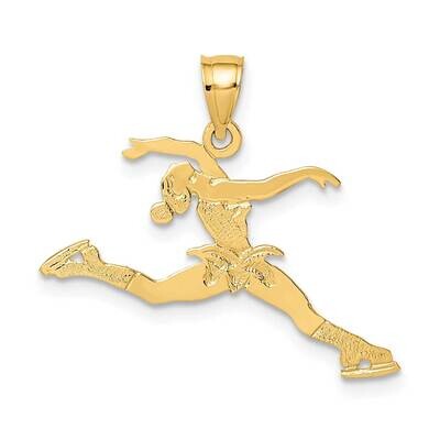 Ice Skater Jumping Charm 14k Gold C3756, MPN: C3756,