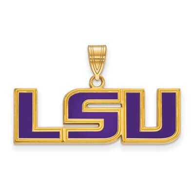 Louisiana State University Medium Enamel Pendant Gold-plated Silver GP087LSU, MPN: GP087LSU, 886774…