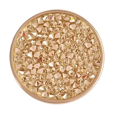 Nikki Lissoni Yellow Rock Crystal Gold-Plated 33mm Coin C1259GM, MPN: C1259GM, 8718627466315