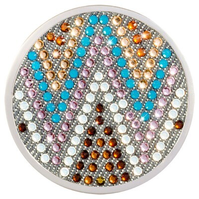 Nikki Lissoni Denim Dreams Aztec Blue Silver-Plated 43mm Coin C1490SL, MPN: C1490SL, 8718819231639