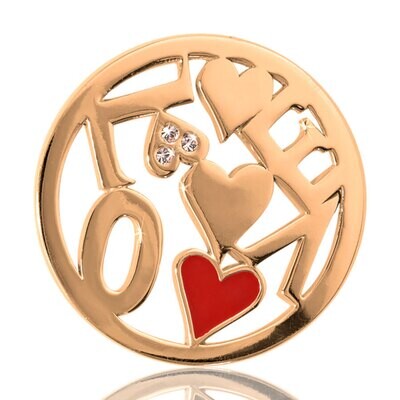 Nikki Lissoni Chaotic Love Gold Plated 33mm Coin C1050GM, MPN: C1050GM, 8718627461501