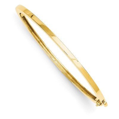 2.5mm Polished Solid Hinged Bangle Bracelet 14k Gold XB246, MPN: XB246, 886774123455