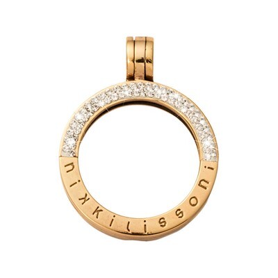 Nikki Lissoni Gold-Plated Pendant with Swarovski Stones 25mm Coin Holder P08GS, MPN: P08GS, 8718819…