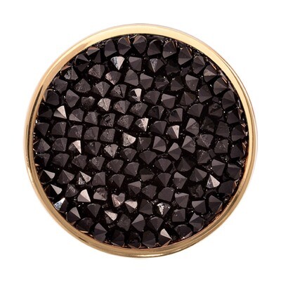 Nikki Lissoni Black Rock Crystal Gold-Plated 33mm Coin C1254GM, MPN: C1254GM, 8718627465943