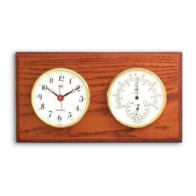 Oak Wood Clock Thermometer Hygrometer GM21384, MPN: GM21384, 797140121190
