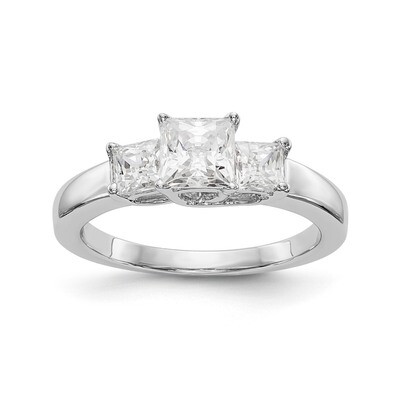 3-Stone Diamond Semi-Mount Engagement Ring 14k White Gold RM2995E-050-WAA, MPN: RM2995E-050-WAA, RM…