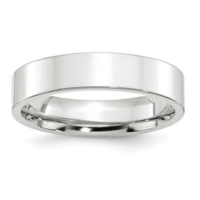 5mm Standard Flat Comfort Fit Band 10k White Gold WFLC050 Engravable, MPN: WFLC050, 886774462424