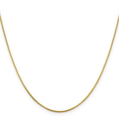 Flash Gold-plated .8mm Box Chain Sterling Silver QBX015G-16, MPN: QBX015G-16, 883957581521