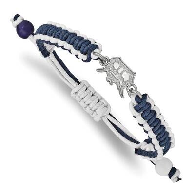 MLB Detroit Tigers Adjustable Cord Bracelet Stainless Steel ST514TIG, MPN: ST514TIG, 634401015587