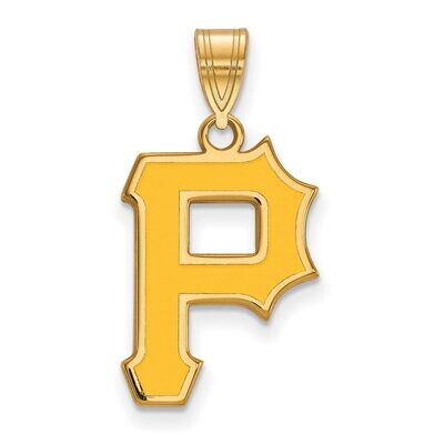 Pittsburgh Pirates Large Enamel Pendant Gold-plated Silver GP010PIR, MPN: GP010PIR, 886774911267