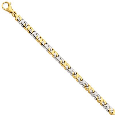 7.25mm Polished Fancy Link Bracelet 8.25 Inch 14k Two-Tone Gold LK527-8.25, MPN: LK527-8.25, 883957…
