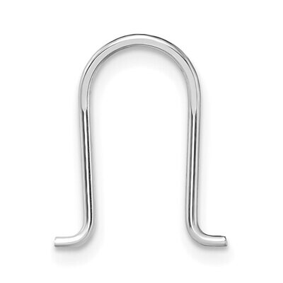 Medium Spring Omega Clip Component 14k White Gold WG768, MPN: WG768,