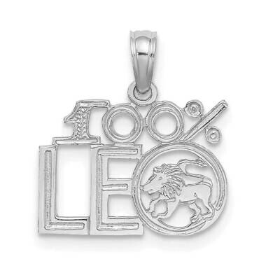100% Leo Charm 14k White Gold D4058W, MPN: D4058W, 196904071915