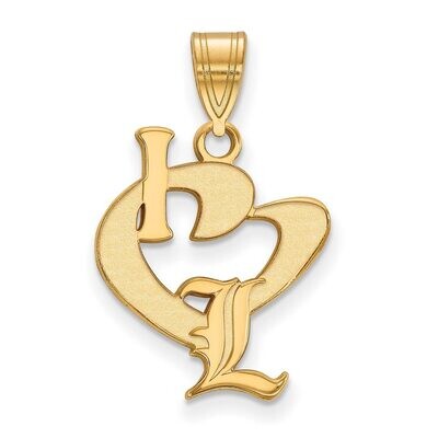 University of Louisville Large I love Logo Pendant Gold-plated Silver GP016UL, MPN: GP016UL, 886774…