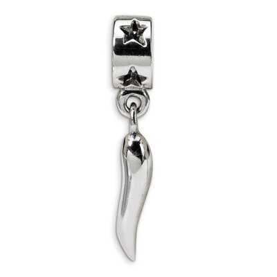 Horn Dangle Bead - Sterling Silver QRS1377, MPN: QRS1377, 883957303376