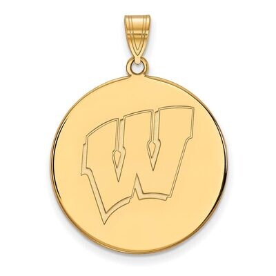 University of Wisconsin x-Large Disc Pendant Gold-plated Silver GP085UWI, MPN: GP085UWI, 8867749562…