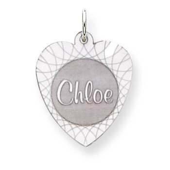 Heart Disc Nameplate 14k White Gold XNA105W, MPN: XNA105W, 883957970585