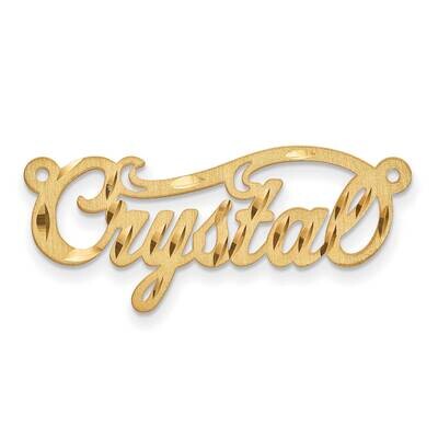 10k .013 Gauge Satin Diamond-cut Name Plate Pendant 10k Gold 10XNA187Y, MPN: 10XNA187Y, 883957586595