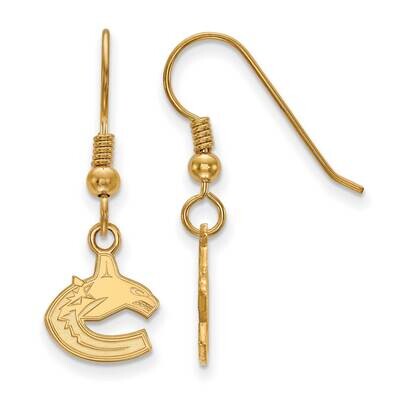 Vancouver Canucks Extra-Small Dangle Earrings Wire Gold-plated Sterling Silver GP015CUC, MPN: GP015…