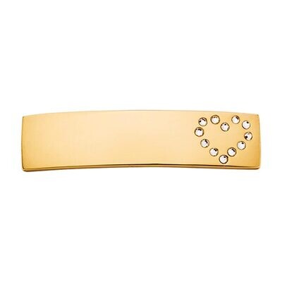 Nikki Lissoni Gold-plated Medium Tag of 42 x 9 mm Sparkling Heart T1013GM, MPN: T1013GM, 8719075306…