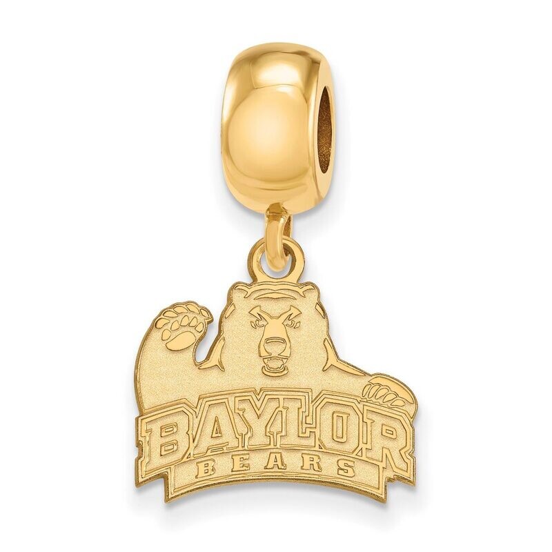 Baylor University Bead Charm Small Dangle Gold-plated Silver GP021BU, MPN: GP021BU, 886774925905