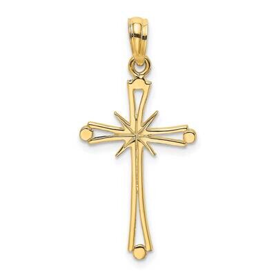 X Center Cross Charm 14k Gold Polished K8464, MPN: K8464, 637218038992