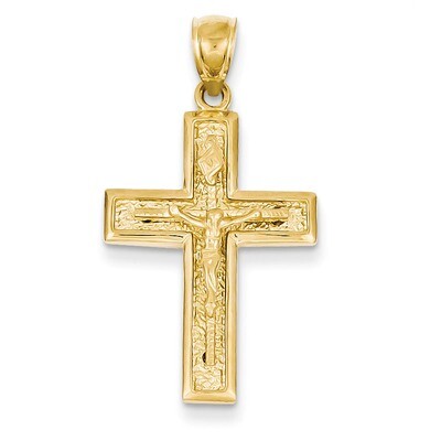 Crucifix Pendant 14k Gold Polished D1674, MPN: D1674, 637218041749
