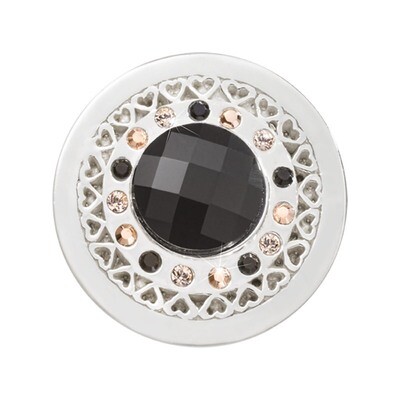 Nikki Lissoni Surrounded By Hearts Dark Silver-Plated 23mm Coin C1548SS, MPN: C1548SS, 8718819233879