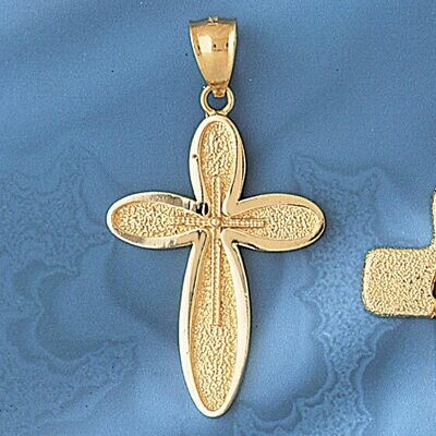 Dazzlers Jewelry Cross Pendant Necklace Charm Bracelet in Yellow, White or Rose Gold 8085, MPN: DZ-…