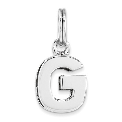 Letter G Charm Sterling Silver QC8460G, MPN: QC8460G, 191101360787
