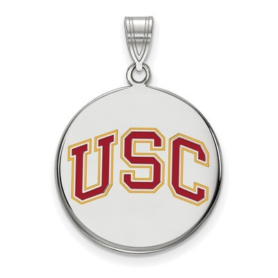 University of Southern California Large Enamel Disc Pendant Sterling Silver SS051USC, MPN: SS051USC…