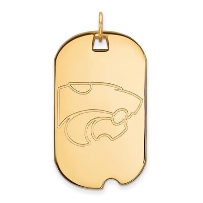 Kansas State University Large Dog Tag 14k Yellow Gold 4Y028KSU, MPN: 4Y028KSU, 886774878591