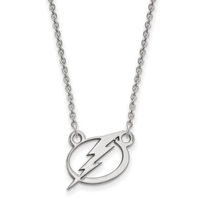 Tampa Bay Ligtning Small Pendant with Chain Necklace 10k White Gold 1W015LIG-18, MPN: 1W015LIG-18, …