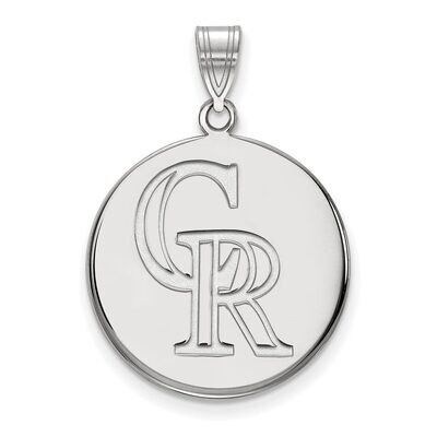Colorado Rockies Large Disc Pendant 10k White Gold 1W019ROK, MPN: 1W019ROK, 886774782263