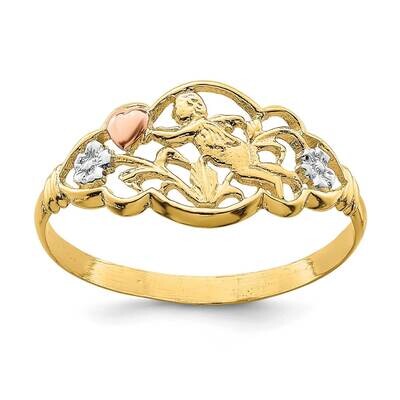 Rhodium Angel Ring 14k Yellow &amp; Rose Gold K3866, MPN: K3866, 637218030828