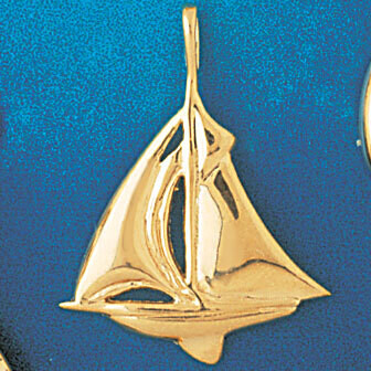 Dazzlers Jewelry Sailboat Pendant Necklace Charm Bracelet in Yellow, White or Rose Gold 1247, MPN: …