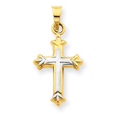 Hollow Cross Charm 14k Gold D3185, MPN: D3185, 883957899305