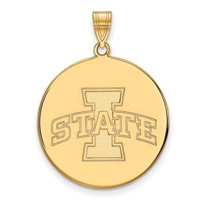 Iowa State University x-Large Disc Pendant 10k Yellow Gold 1Y042IAS, MPN: 1Y042IAS, 886774816821