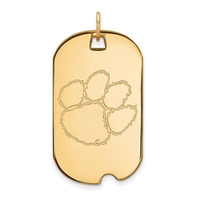 Clemson University Large Dog Tag 14k Yellow Gold 4Y028CU, MPN: 4Y028CU, 886774878553