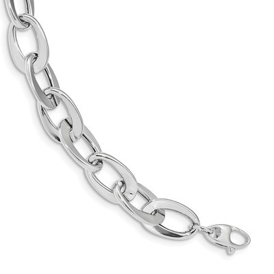 8 Inch Polished Fancy Link Bracelet 14k white Gold SF2376-8, MPN: SF2376-8, 191101981012