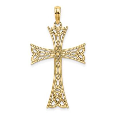 Celtic Knot Cross Charm 14k Gold Polished K8360, MPN: K8360, 637218016228