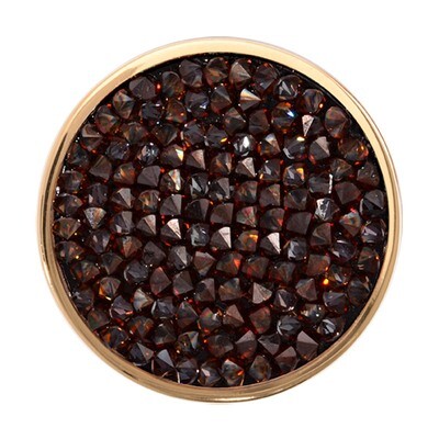 Nikki Lissoni Brown Rock Crystal Gold-Plated 33mm Coin C1253GM, MPN: C1253GM, 8718627465936
