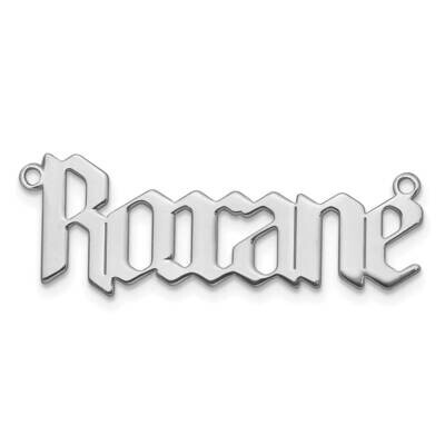 Polished New Gothic Textura Font Name Plate Sterling Silver Rhodium-plated XNA1298SS, MPN: XNA1298S…