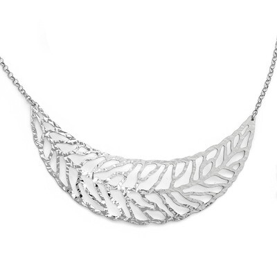 Leslie&#39;s Fancy Necklace 17.5 Inch Sterling Silver Rhodium-plated HB-QLF723-17.5, MPN: QLF723-17.5, …