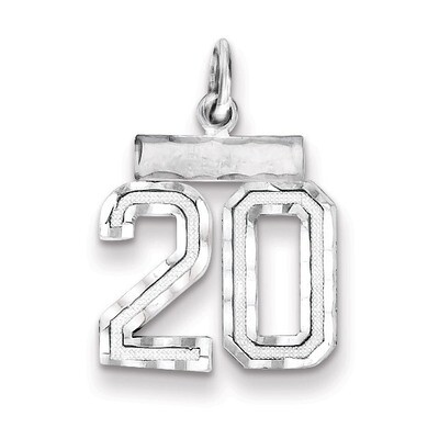 Number 20 Charm Sterling Silver QSN20, MPN: QSN20, 883957120478