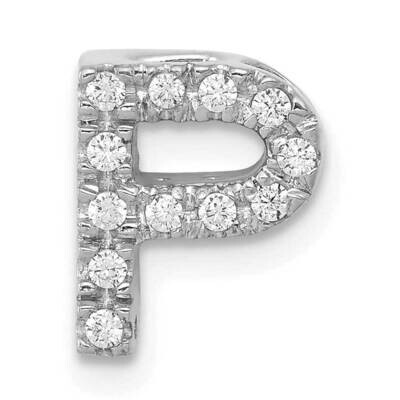 Initial P Charm 14k White Gold Diamond PM5221P-013-WA, MPN: PM5221P-013-WA, 883957307008